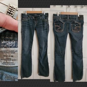 Silver women's jeans 31 waist 35 inseam